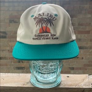 Vintage Malibu Caribbean Rum Baseball Cap